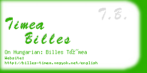 timea billes business card